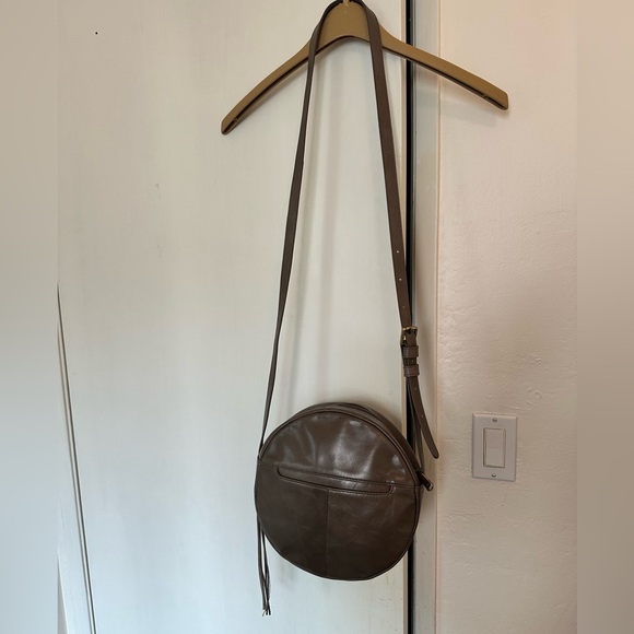 HOBO Gray Round | Circular Leather Crossbody Purse - Picture 12 of 13